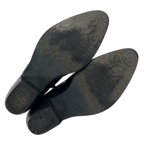 Dkode Jemila Leather Textured Crocodile Embossed Ankle Boots in Black Size 40 - Picture 11 of 12